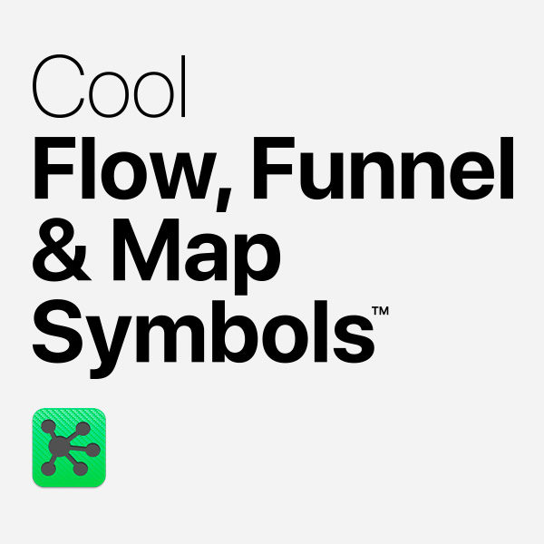 Cool Flow, Funnel & Map Symbols for Omnigraffle